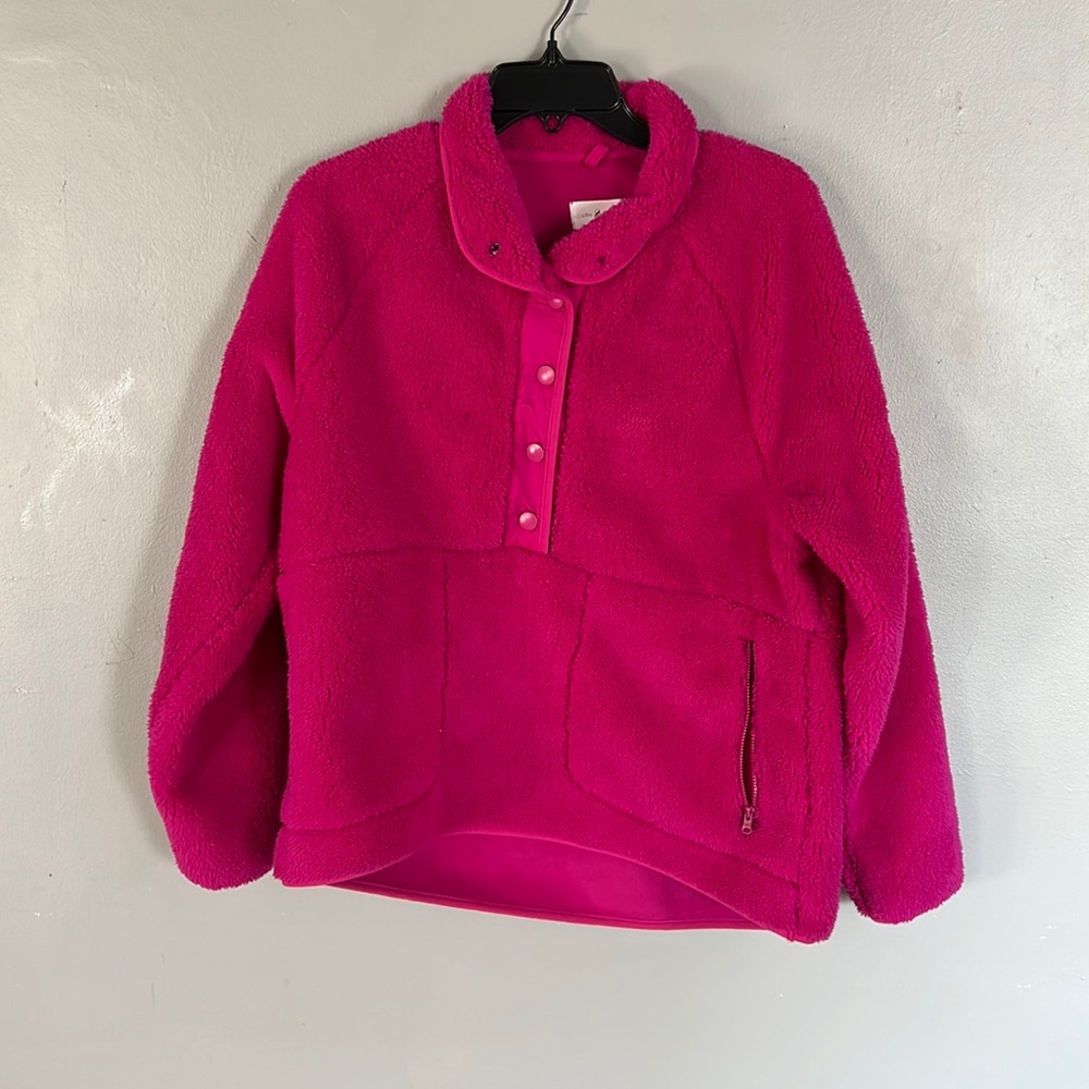 Lou & Grey fuzzy button up fleece